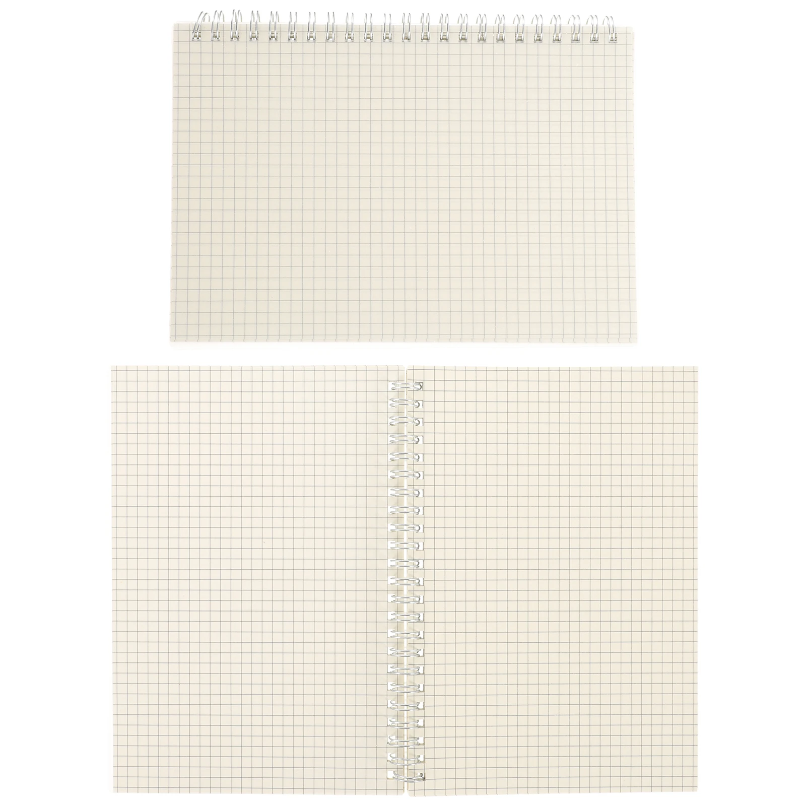 

2pcs A5 Grid Notebook Spiral Bound Paper Math Engineering Graph Journal Writing Pad Student School Work Thick