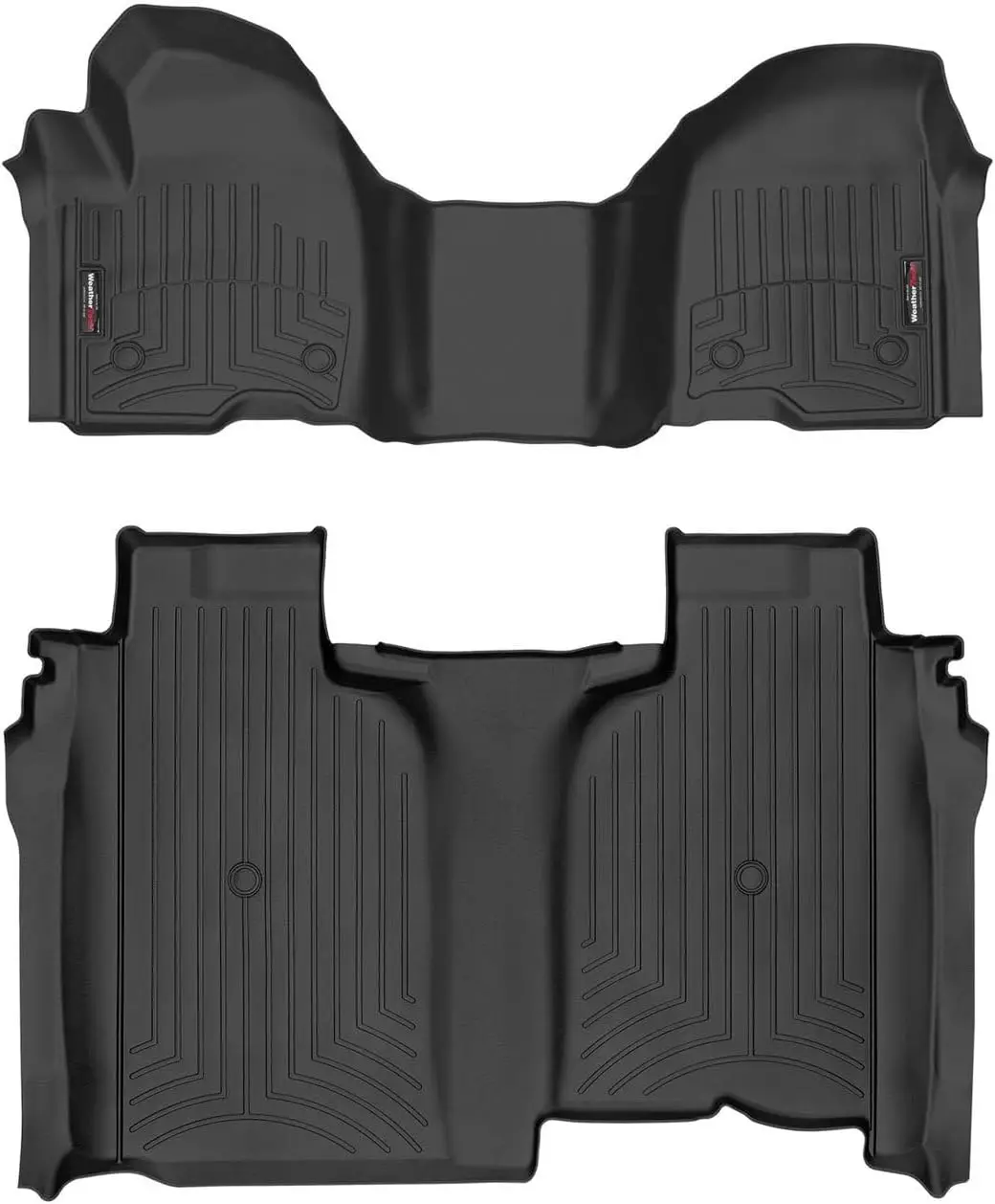 

Индивидуальные коврики для пола грузовиков (1500 LTD, 2500HD/3500HD), черные, для 1-го и 2-го рядов