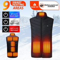 9Areas Heated Vest for Men Women USB Electric Heated Vest Thermal Warm Clothes Fast Self Heated Jacket Outdoor Hunting Waistcoat