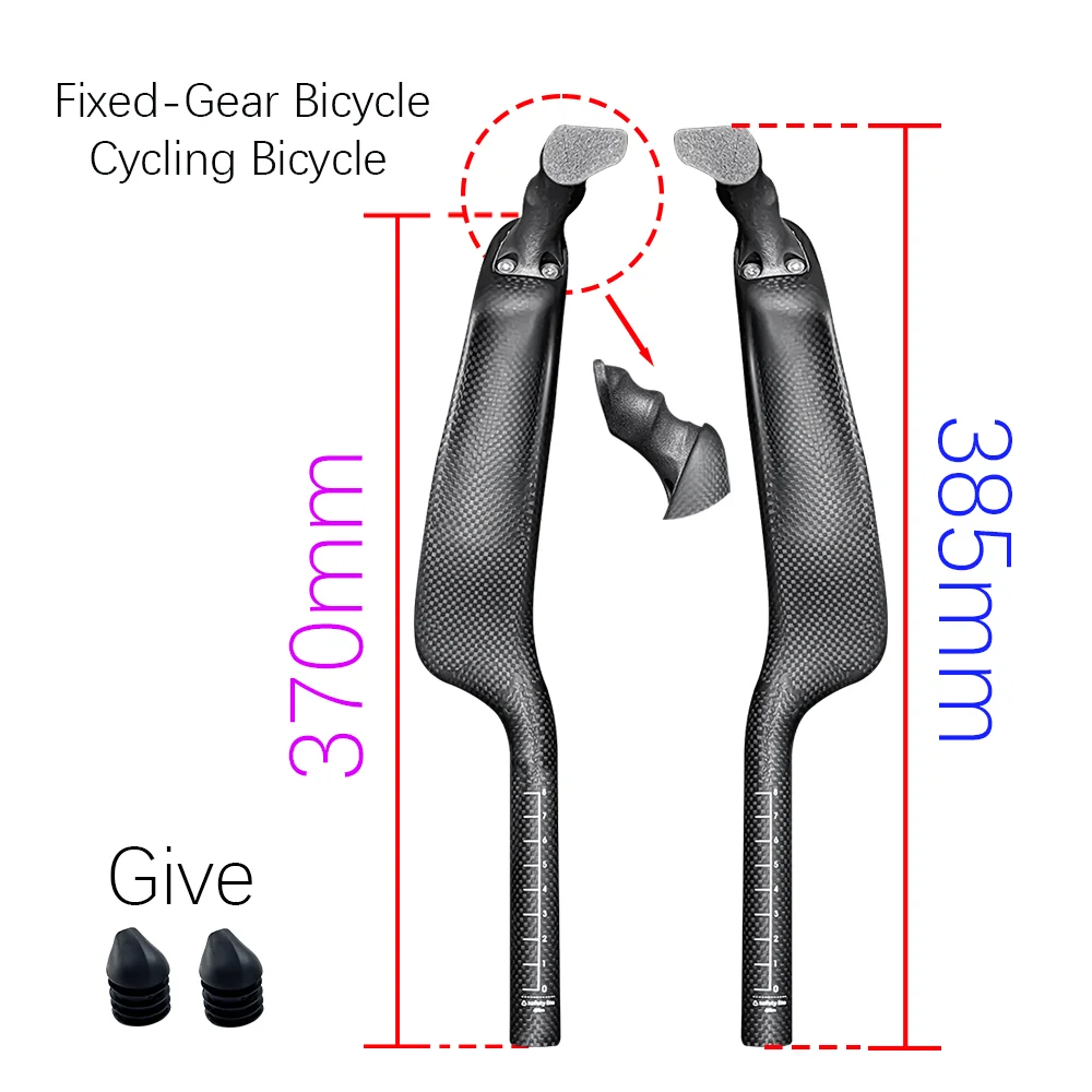 Koolstofvezel fietssteun TT-stuur, clip op Aero-stangen, stuurverlenging, triatlon tijdrit, mechanisch en elektronisch