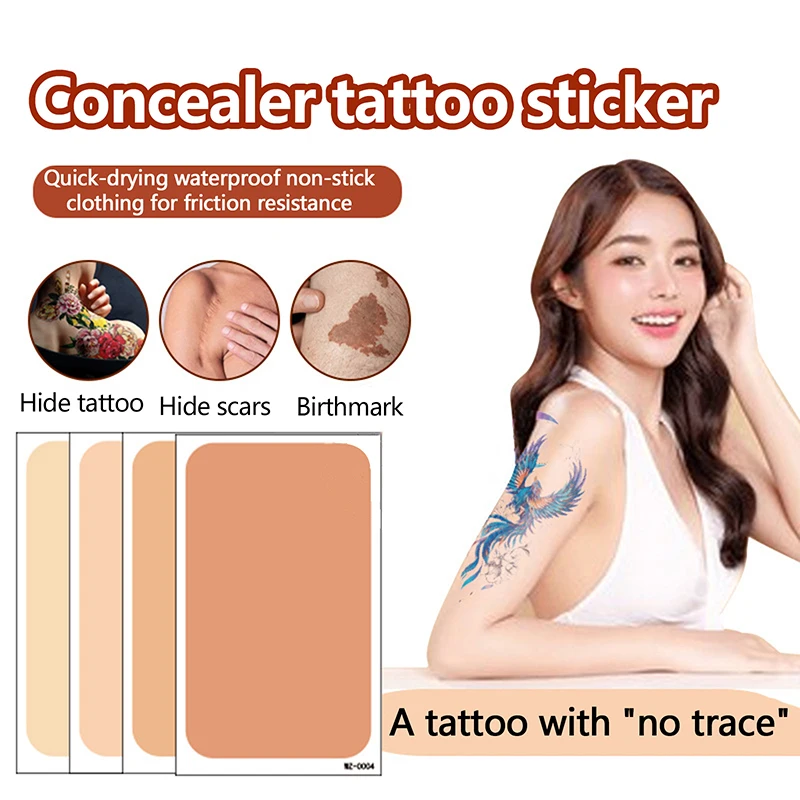 10 Sheets Waterproof Tattooed Flaw Patches Tattoo Cover Up Stickers Cover Stickers For Scars And Tattooed