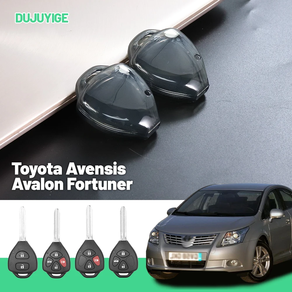 

Clear TPU Car Key Case For Toyota Avensis Avalon Fortuner 4Runner Venza Wish Key Fob Cover Protector Shell Auto Accessories