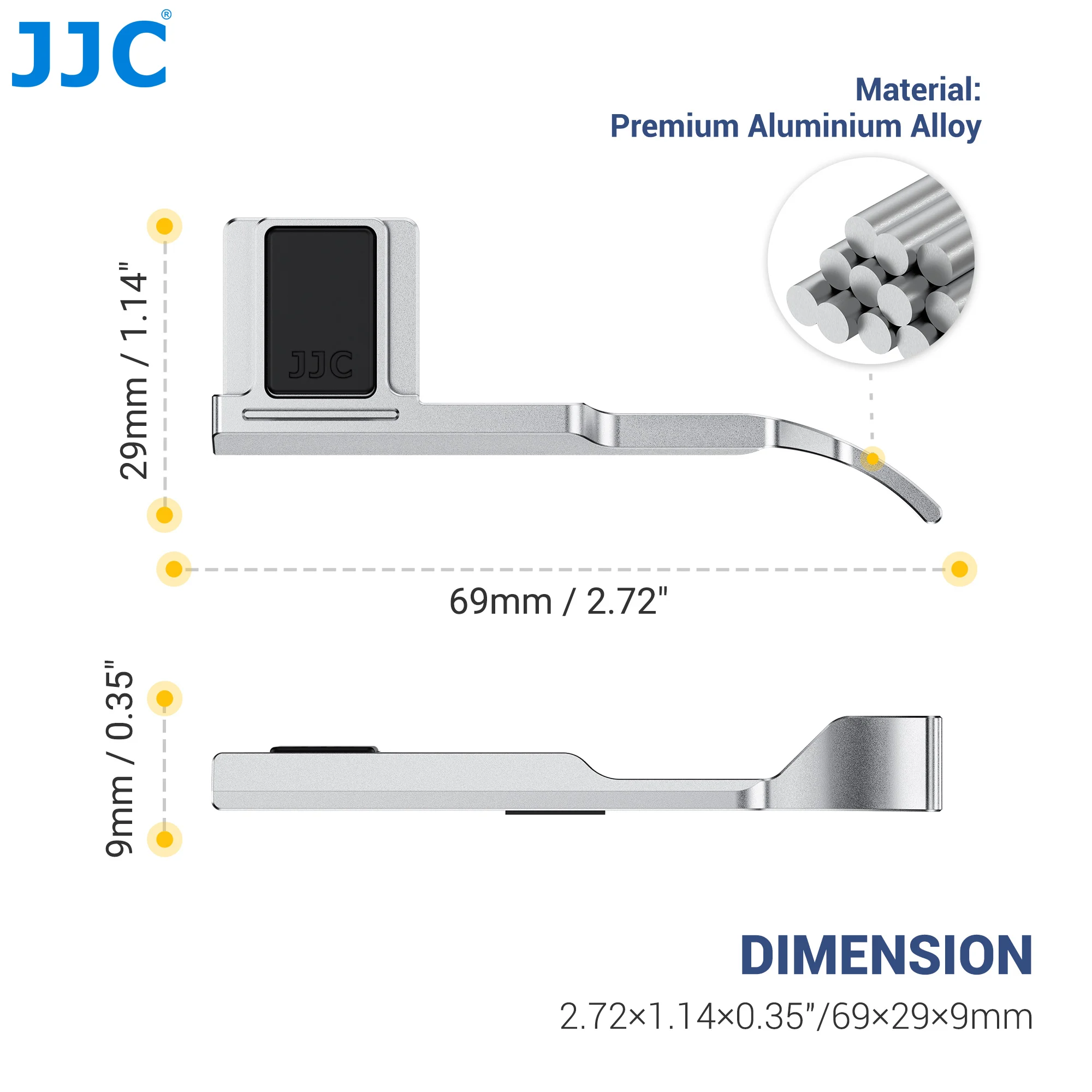 JJC Hot Shoe Thumbs Up Grip for the FUJIfilm Fuji X-M5 Cameras Thumb Rest Support Grip Improve The Stability of The Camera