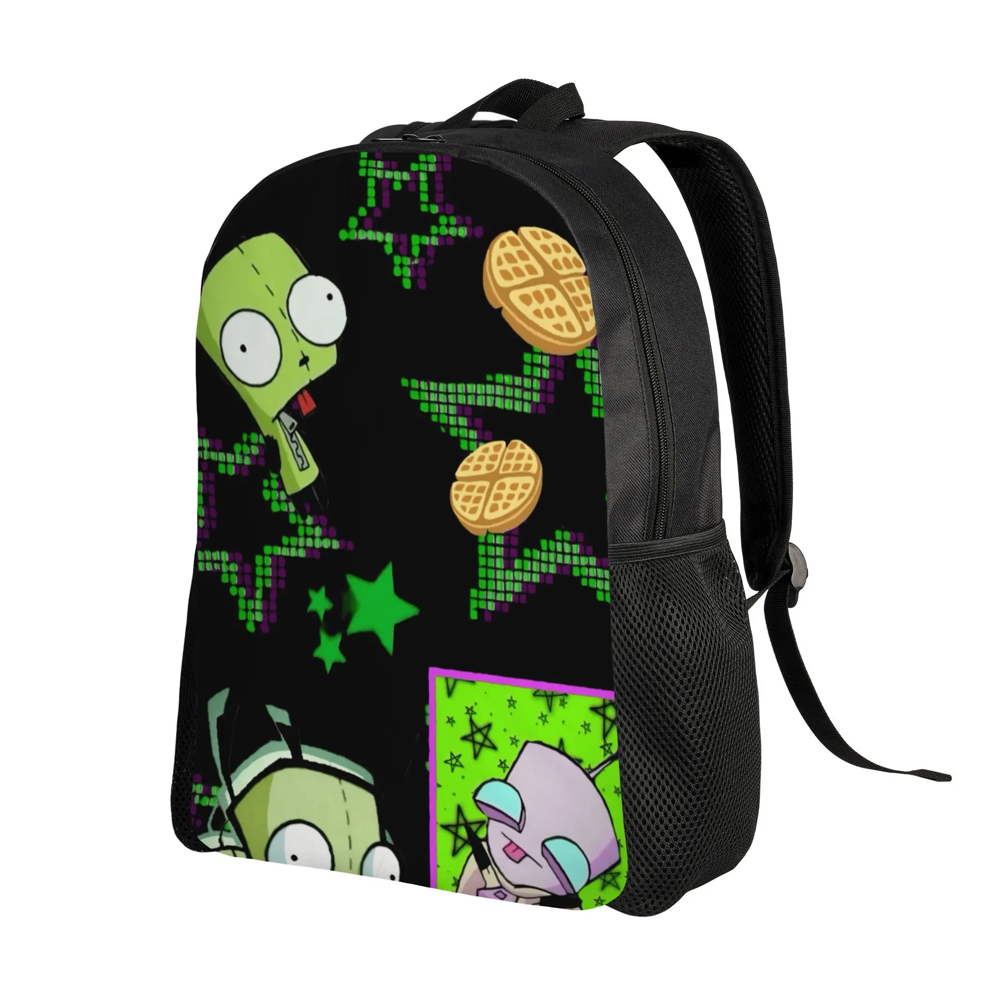 Invaders Zims  Backpack  Unisex Polyester Travel Backpacks Print Cute School Bags Rucksack