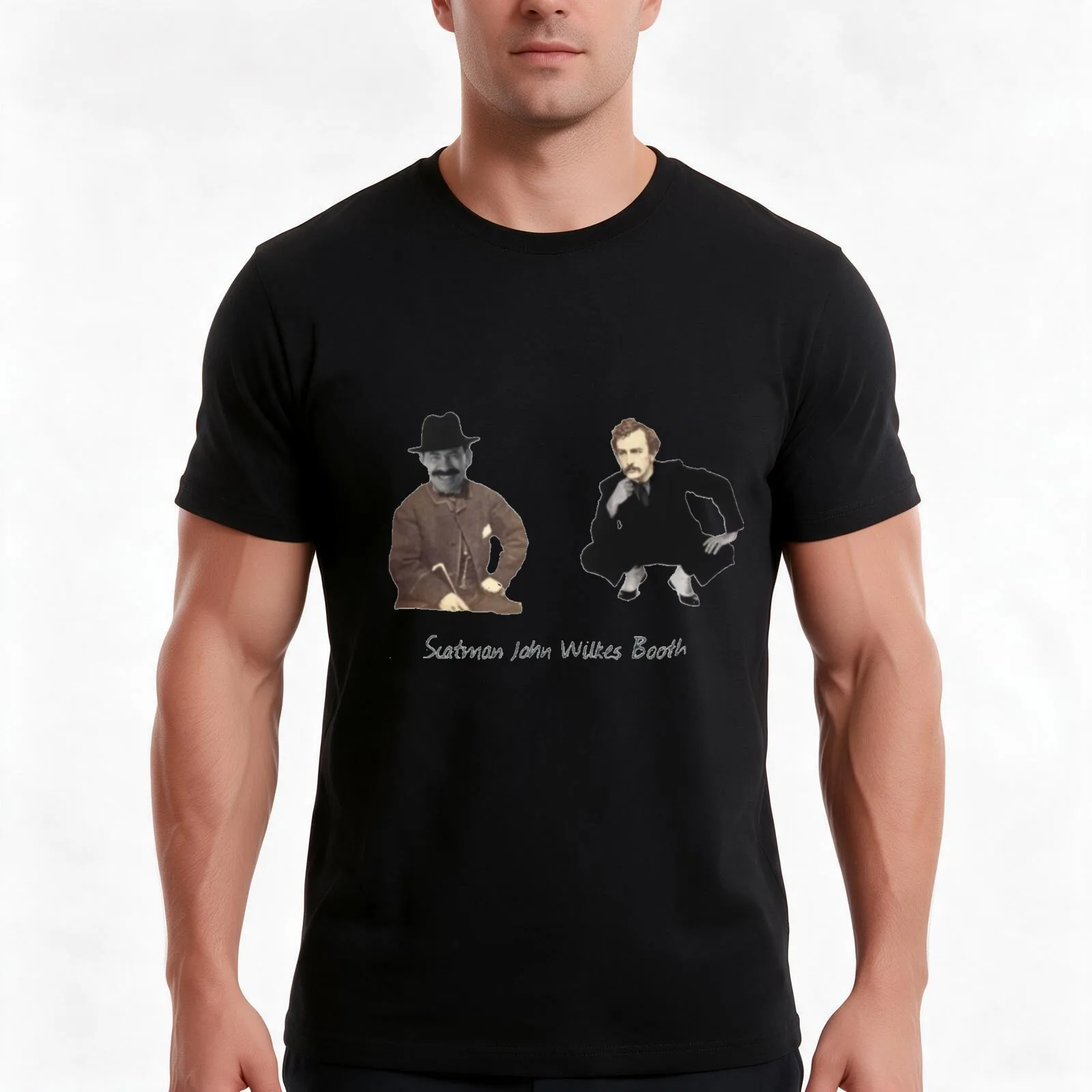 Scatman John Wilkes Booth T-Shirt Summer Casual Cotton Tee Oversized Streetwear Tops Vintage Graphic Print Unisex Men Women