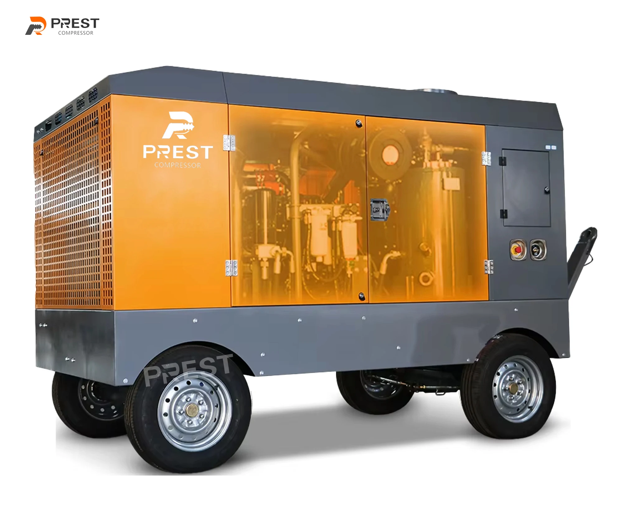 Customized 18m3/min 18bar Portable Screw Diesel air Compressor Machine With Diesel Engine for Mining and Water Well Drilling Rig