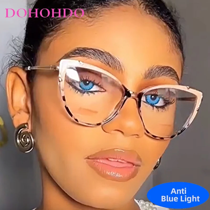 

TR90 Vintage Brand Designer Cat Eye Optical Glasses Men Women Trendy Luxury Computer Anti-Blue Light Protection Spectacle Lentes