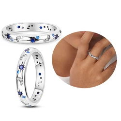 Silver Plated Blue Evil Eyes Zircon Ring Original Design Zircon Finger Rings For Women High Quality Wedding Jewelry Gift