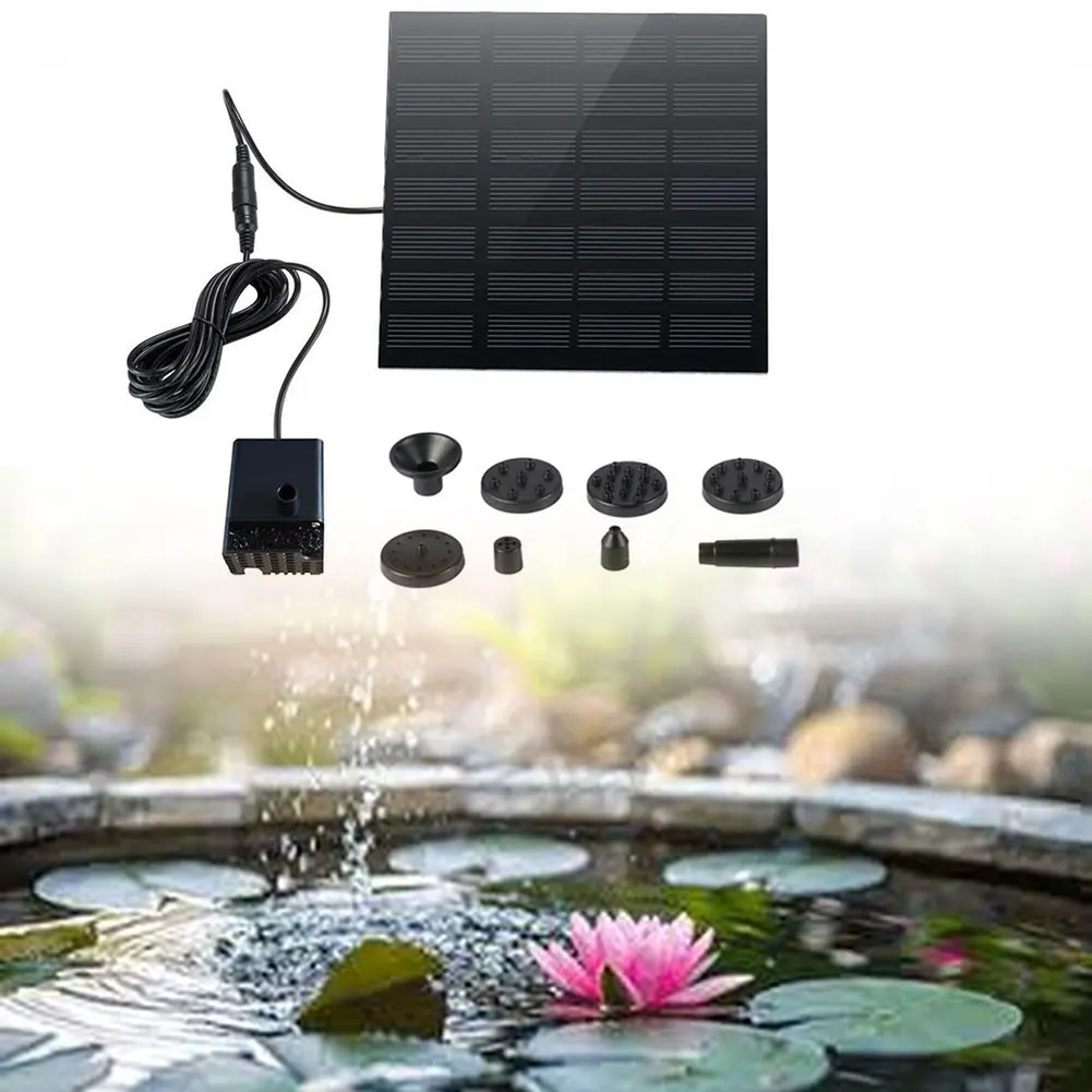

Solar Fountain Pump Kit With Separate Solar Panel For Outdoor Pond Patio Bird Bath Floating Fountain Garden Decoration