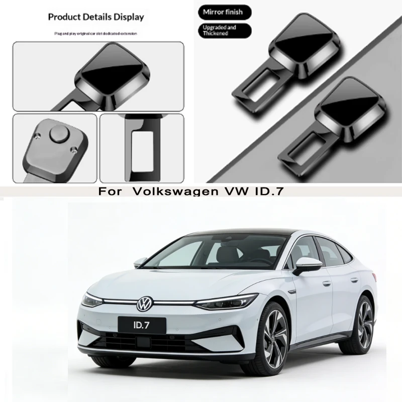 

for Volkswagen VW ID.7 Car Seat Belt Clip Extender Safety Seatbelt Lock Buckle Plug Thick Insert Socket Extender Safety Buckle