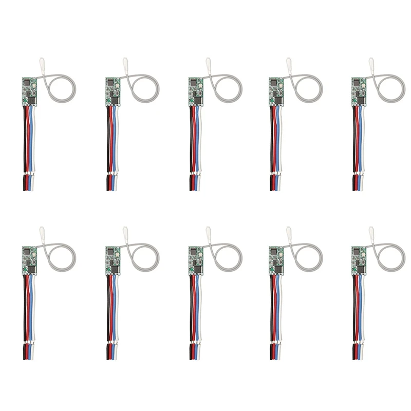 10PCS 433Mhz Universal Wireless DC 3.6V-24V Remote Control Switch 1 CH RF Relay Receiver LED Light Controller DIY Kit