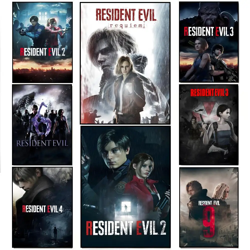 Game Horror Resident Evil Poster Elegant Indoor Artwork Design & Contemporary Home Decor