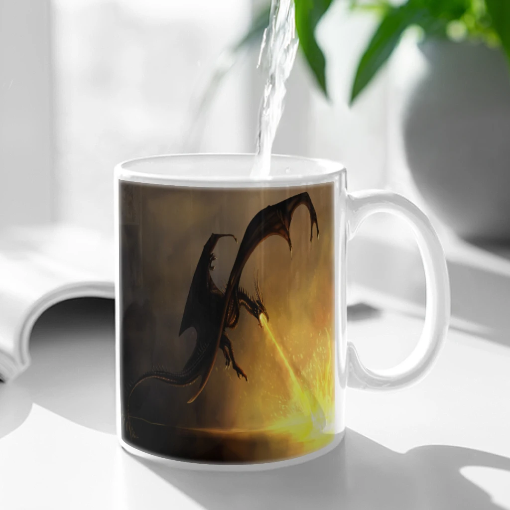 Nordic Fantasy Dragon Free shipping Ceramic Cup Coffee Oatmeal Breakfast Cup Creative Personality Mug