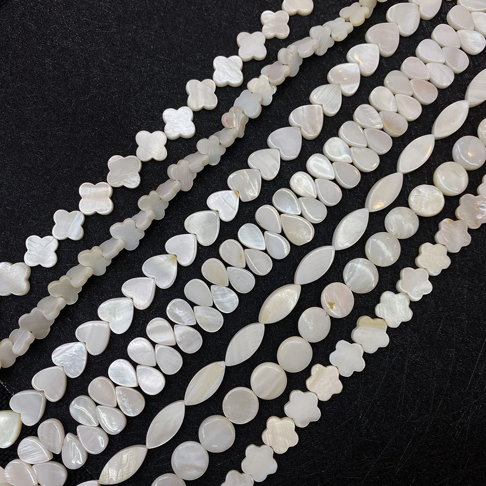 Natural Freshwater Shell Heart-shaped Mother-of-pearl Shells Loose Beads Jewelry Making DIY Necklace Bracelet Earrings Accessory