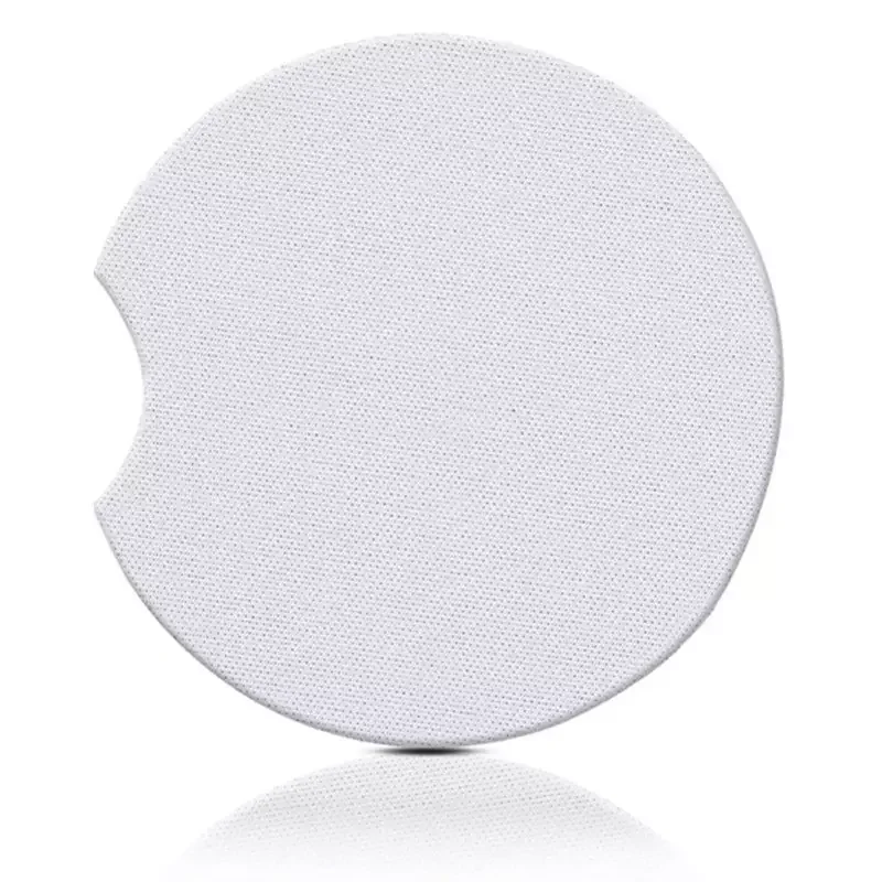 Free Shipping 20pcs/Lot 3MM Round Car Coasters Sublimation White Neoprene Car Cup Coaster Blanks For DIY Craft Hot Pressing