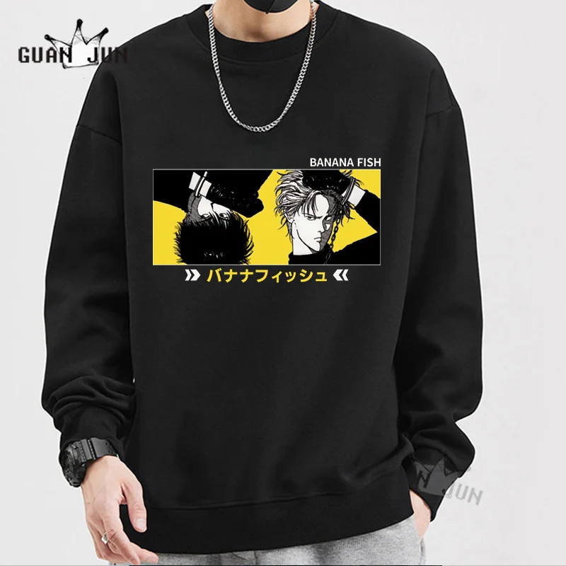 

Banana Fish Anime Hoodies Men's Fashion Autumn Spring Sweatshirts Casual Hoodies Women Cotton Hooded Sweatshirts High Quality