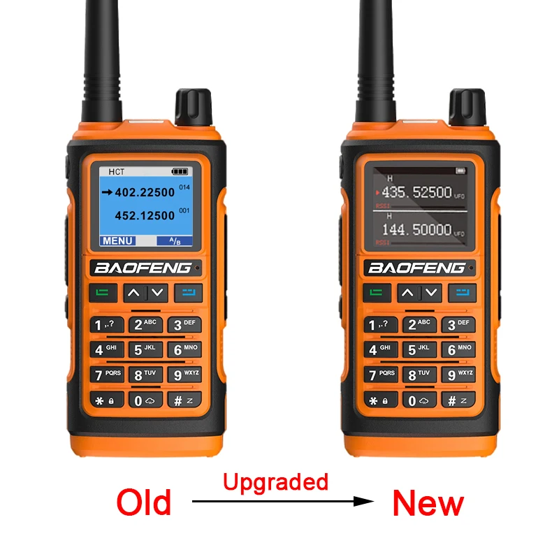 BAOFENG Walkie Talkie UV-17 Upgraded BF-UV17 V2 Two Way Radios 10W High Power Dual Band Long Range CB Ham Radio Can Type-C