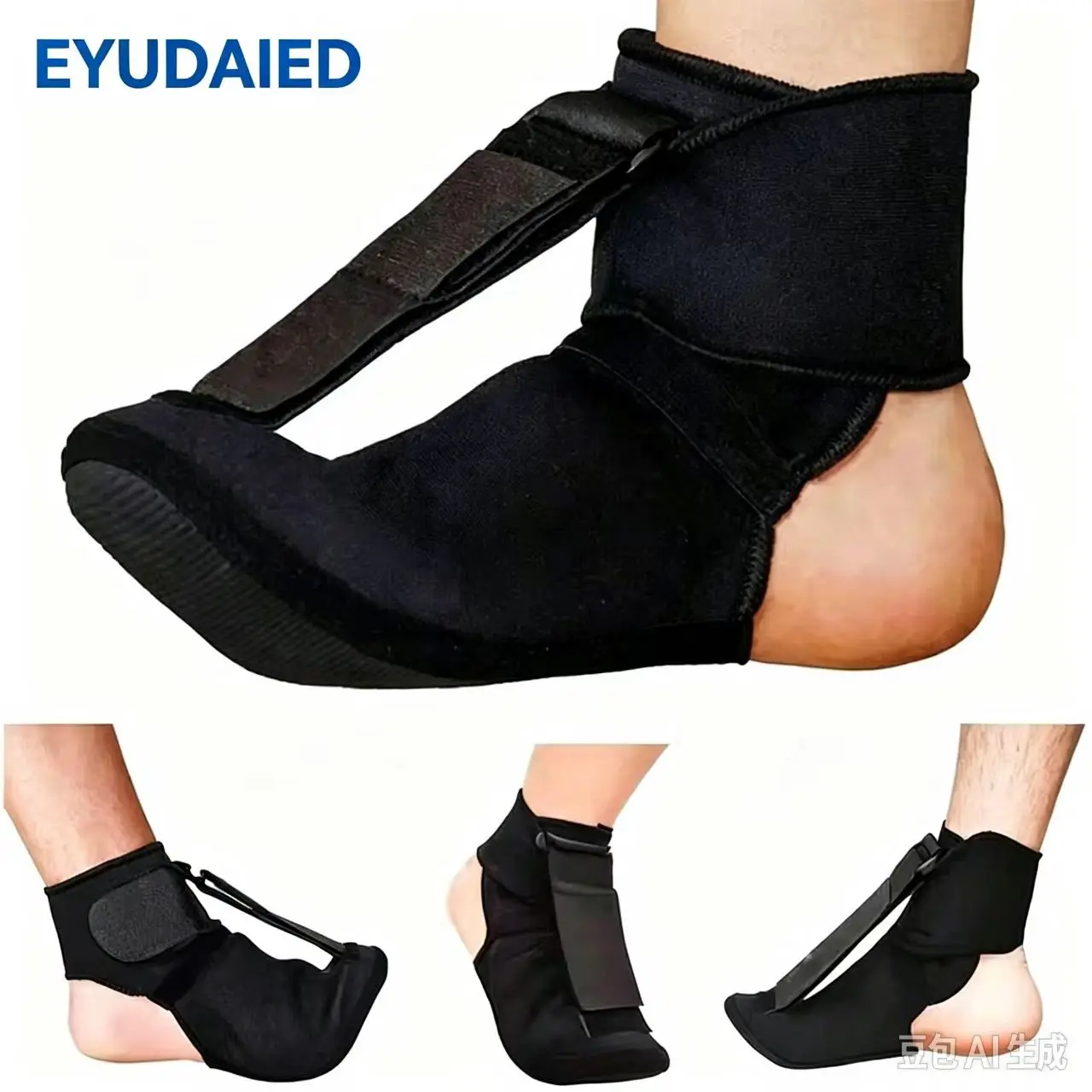 Compression Plantar Fasciitis Night Splint Sock, Support Dorsal Drop Foot Orthopedic Brace,Soft Stretching Boot Splints for Feet