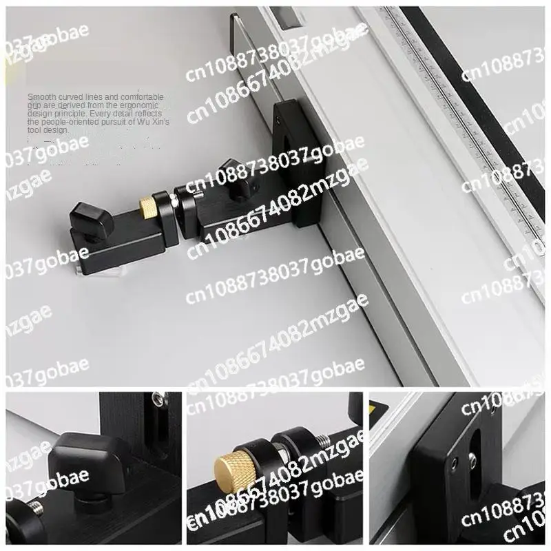 Double guide rail backer woodworking chute push handle backer quick positioning push table