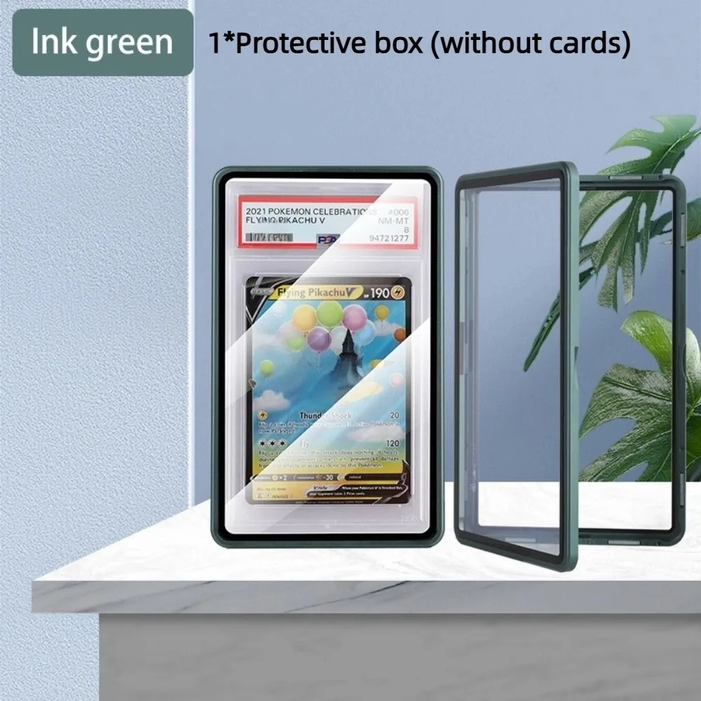 

Aluminium Frame PSA/CGC Graded Cards Protector Transparent UV Protection Card Protective Case Durable Double-sided Glass