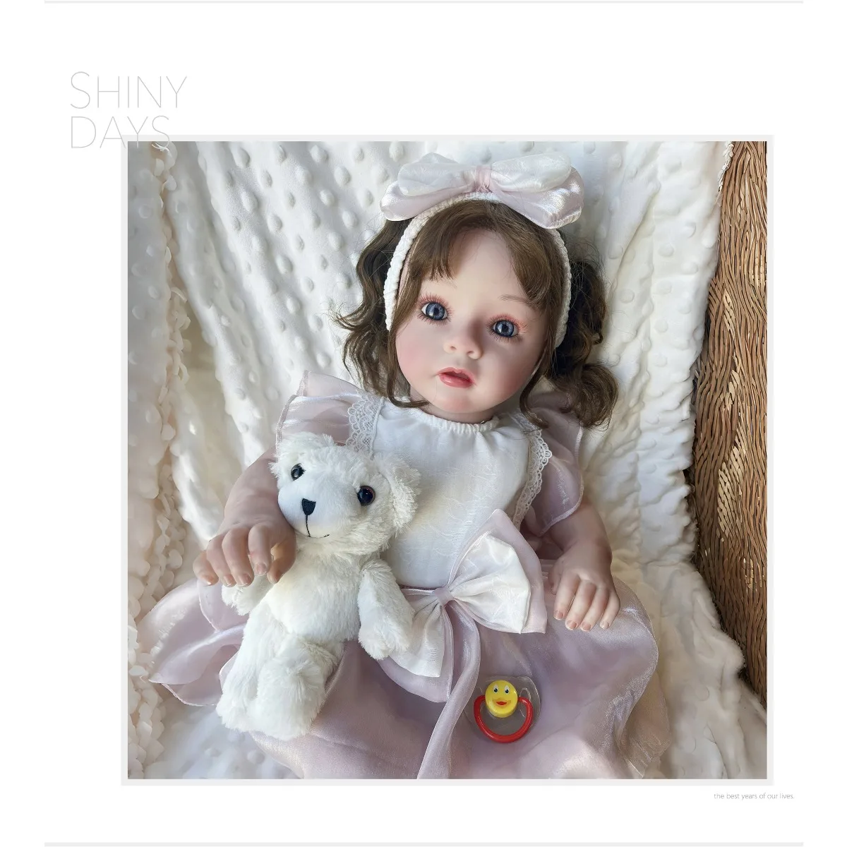 22-Inch Soft Touch 3D Skin Art Bebe Doll Popular Lifelike Reborn Dolls Toddler Princess Baby Dolls for Girls