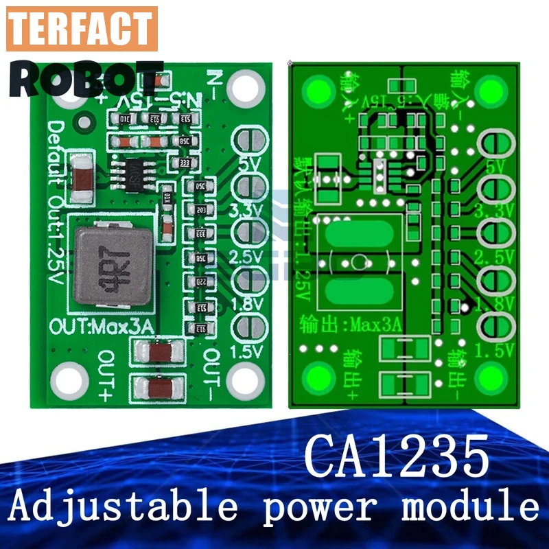 1 ~ 10PCS CA1235 Adjustable Power Module Buck Power Module 1.25V 1.5 1.8 2.5 3.3 5V Output 5-16V Input Step-Down Power Supply