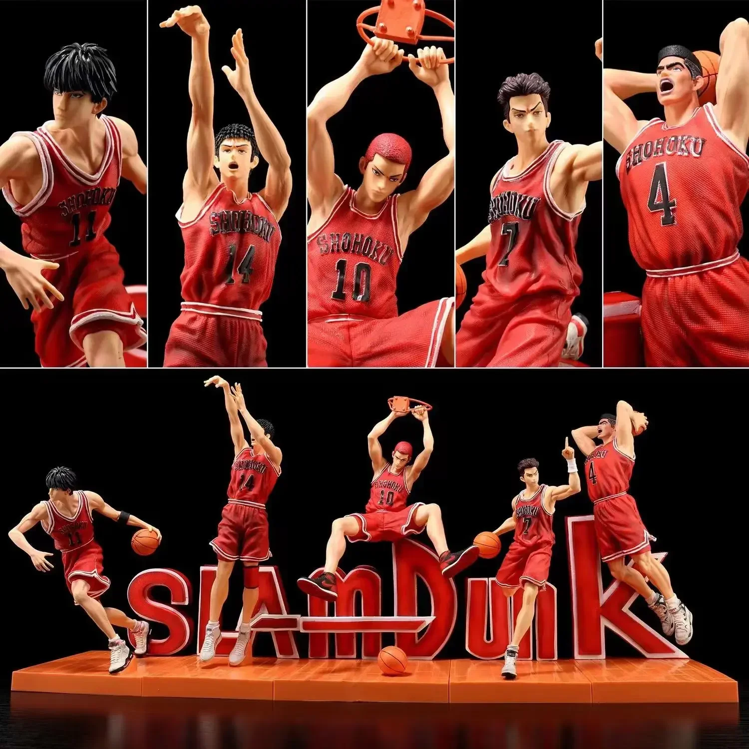 Slam Dunk Anime Figure Sakuragi Hanamichi Kaede Action Rukawa Hisashi Mitsui Ryota Miyagi Takenori Akagi Figure Doll Model Gift