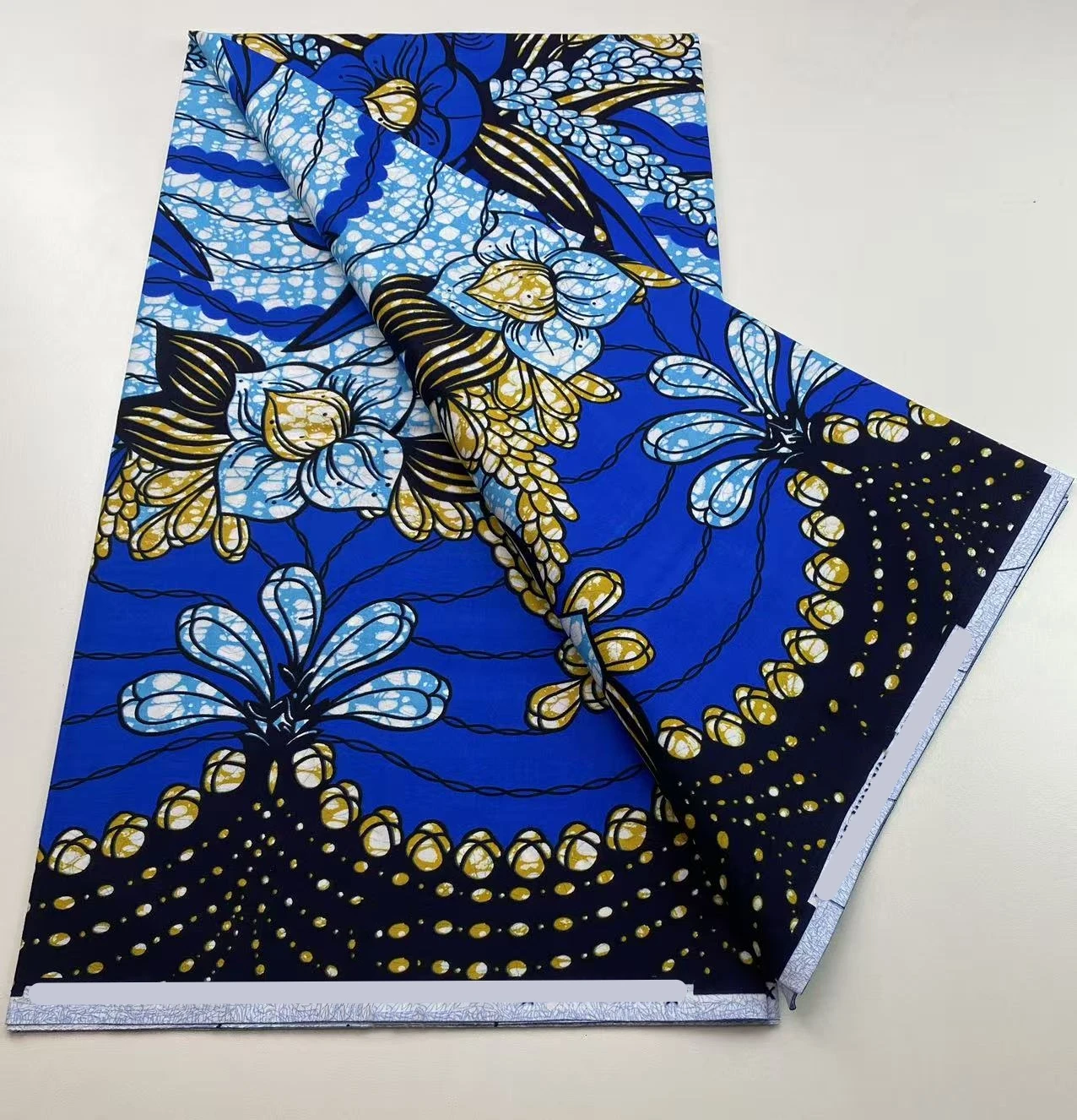 

Настоящая африканская ткань с восковым принтом, 6 ярдов, нигерийская Анкара, блокирующие принты, ткань для батика, Pagne, 100% хлопок, набедренная повязка для шитья N5-913-1