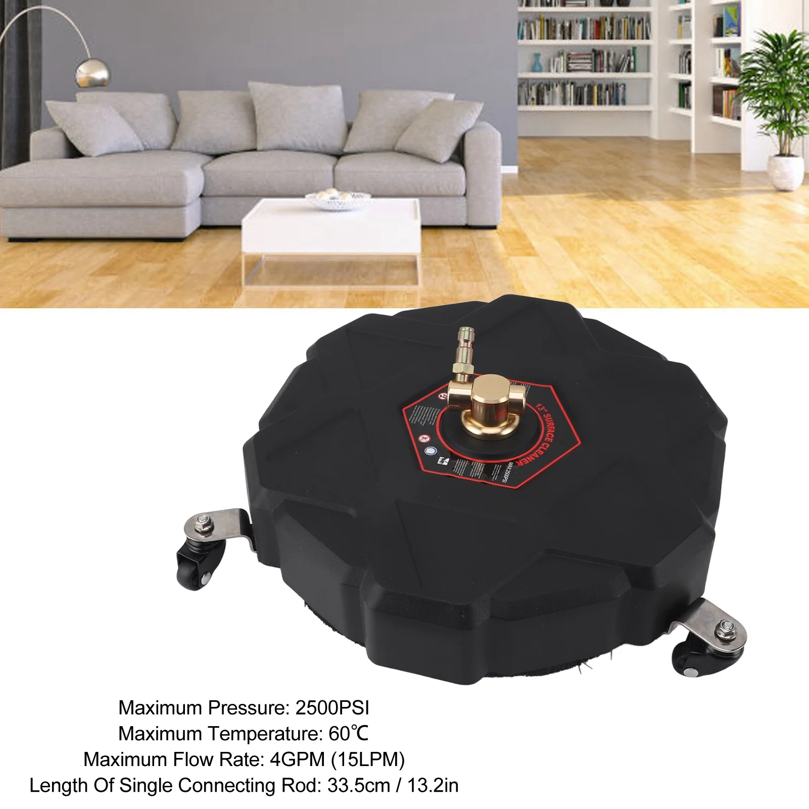 

13-дюймовый очиститель давления Очиститель давления 1/4 дюйма Быстрая вилка Широко используется 2500 фунтов на квадратный дюйм с колесами для патио