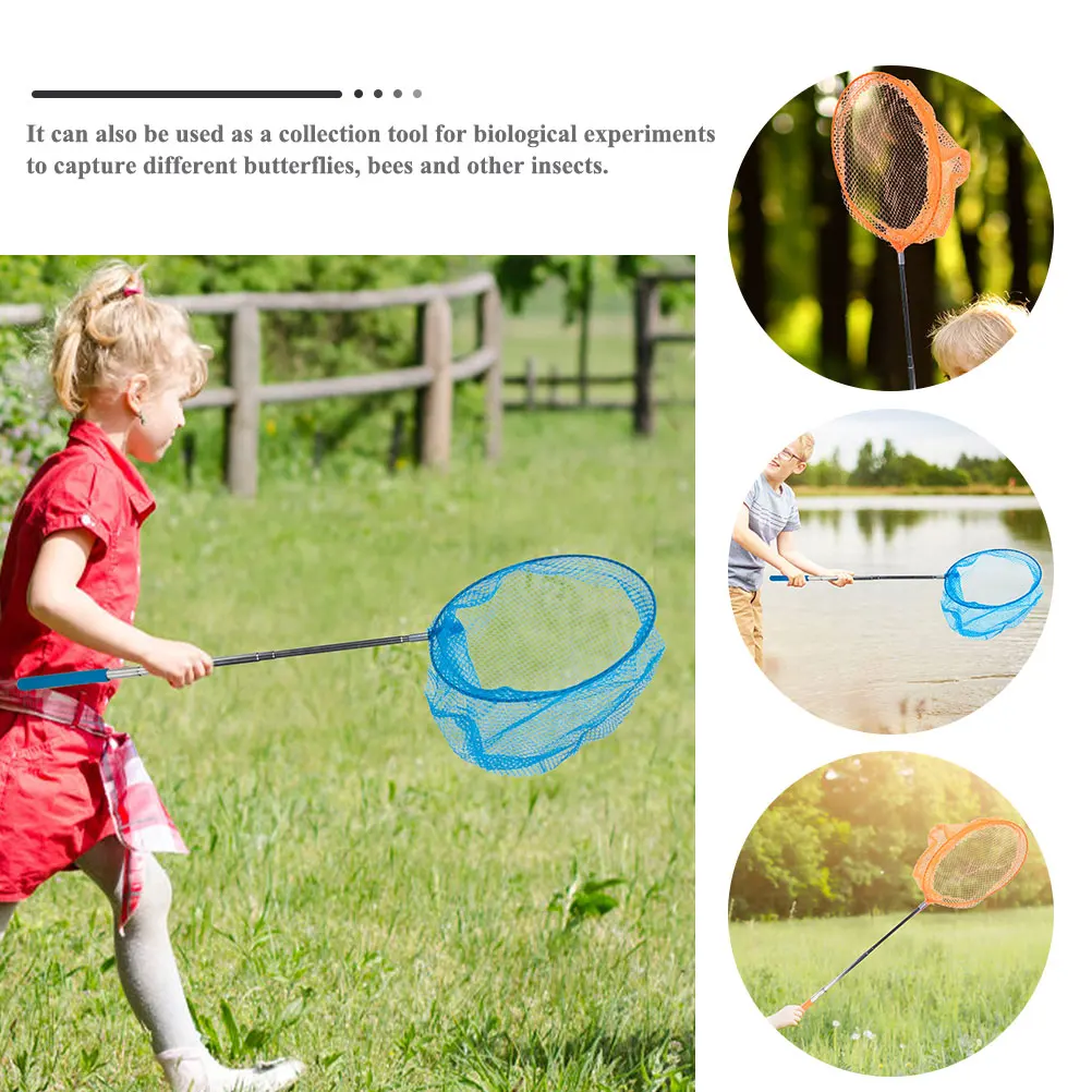 

4pcs Insect Catching 85cm Stainless Steel Bug Retractable Fishing Net Tool Kids Outdoor Toy for Camping Butterflies Catcher Fish