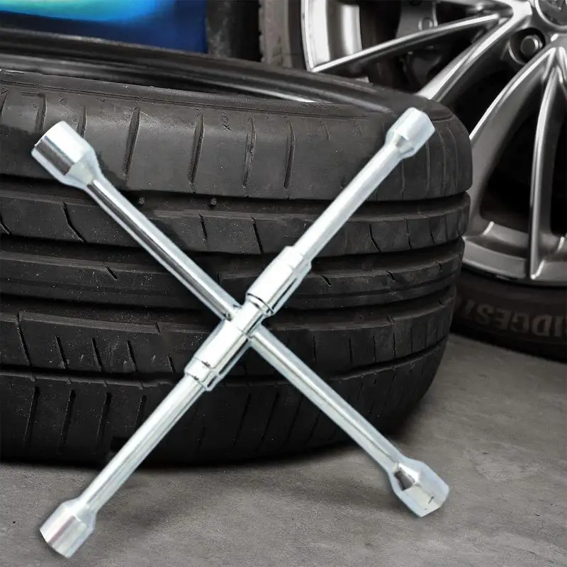 

Folding Lug Wrench Lug Nut Wrench Tire Cross Collapsible 14 Inch Tire Iron Sliding Wheel Lug Nut Wrench For Cars, Trucks, SUVs