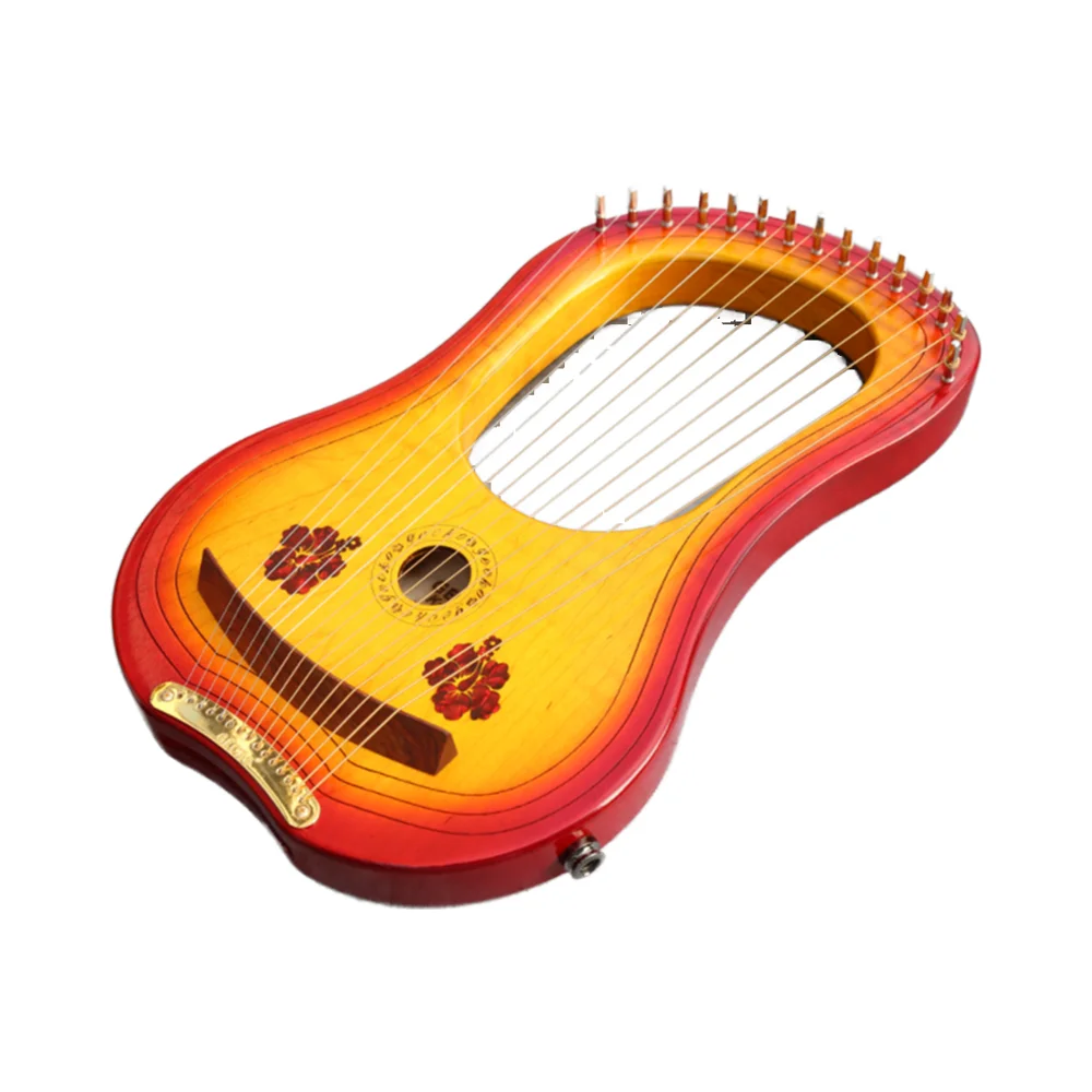 

GECKO GK-15MC Handmade Musical Instrument G Tone Ancient Greece 15 Strings Lyre Harp Canadian Maple Wood Lyre for Musician