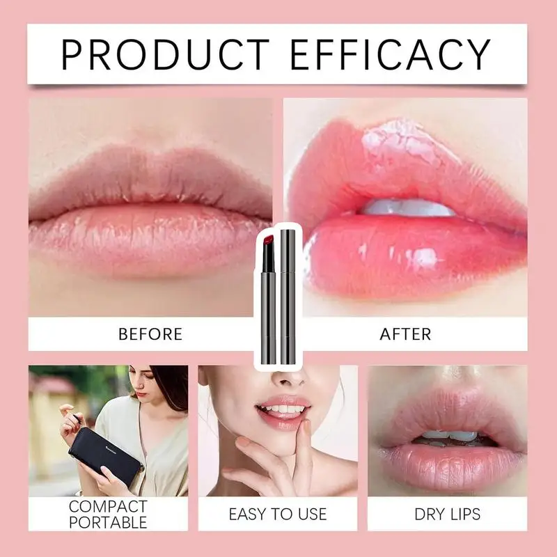 Lip Nourishing Gloss 1.9g Natural Nourishing Balm Jelly Lip Gloss Long-Lasting Lip Balm Dry and Cracked Lips Everyday Lipstick