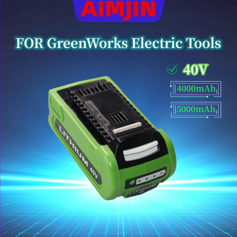 

For GreenWorks G-MAX Power Tools 40V 4000mAh/5000mAh Li-ion Rechargeable Battery