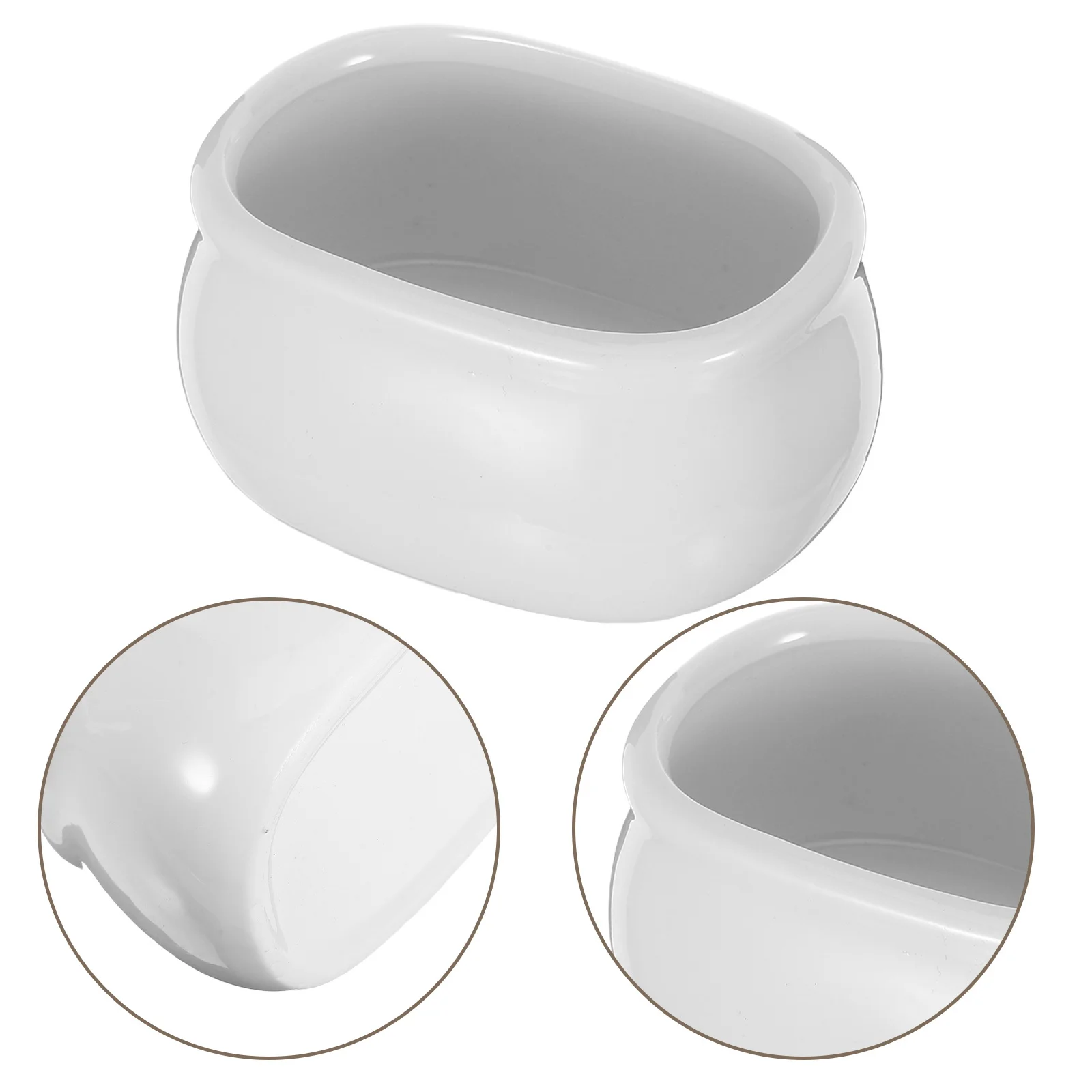 

2Pcs Elegant White Porcelain Sugar Holder Tea Bag Organizer Fine Craftsmanship Easy Clean Multi Functional Tableware