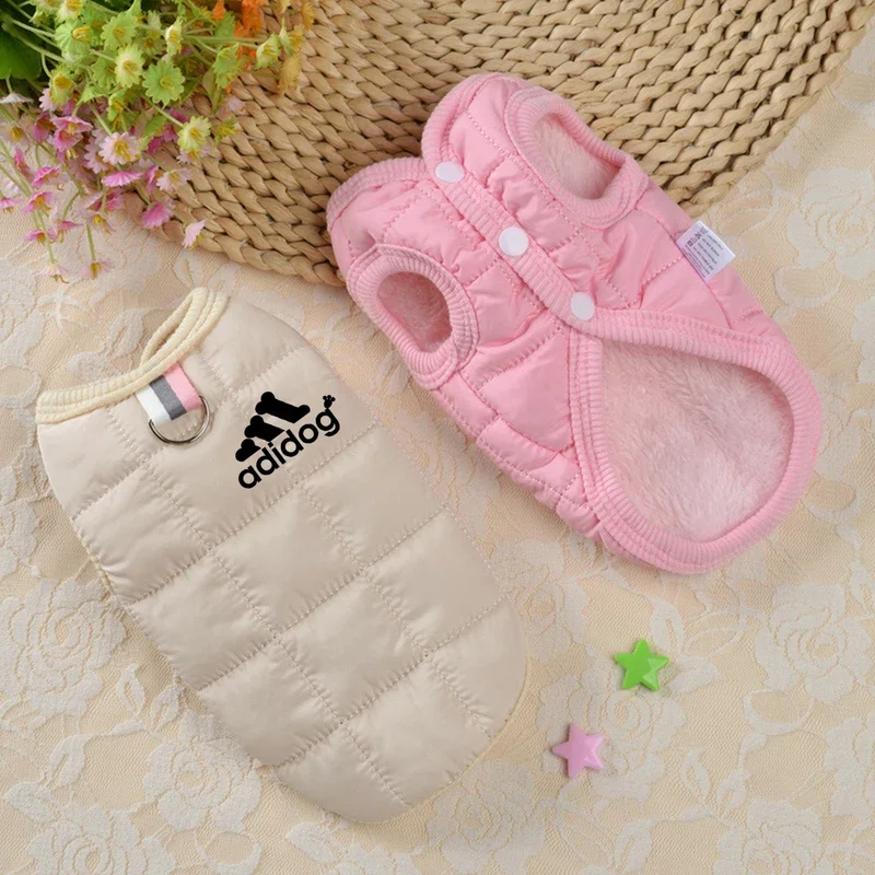 Pet clothing winter thickened dog clothes autumn and winter new cotton-padded jacket vest multi-color waterproof warm