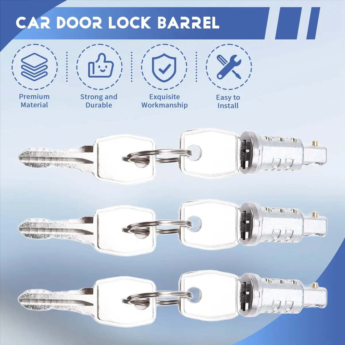 Super Sale Car Door Lock Barrel Set with Keys Car Door Locking System Accessories Mtc6504 for Land Rover Defender 90 110 130 - view 2