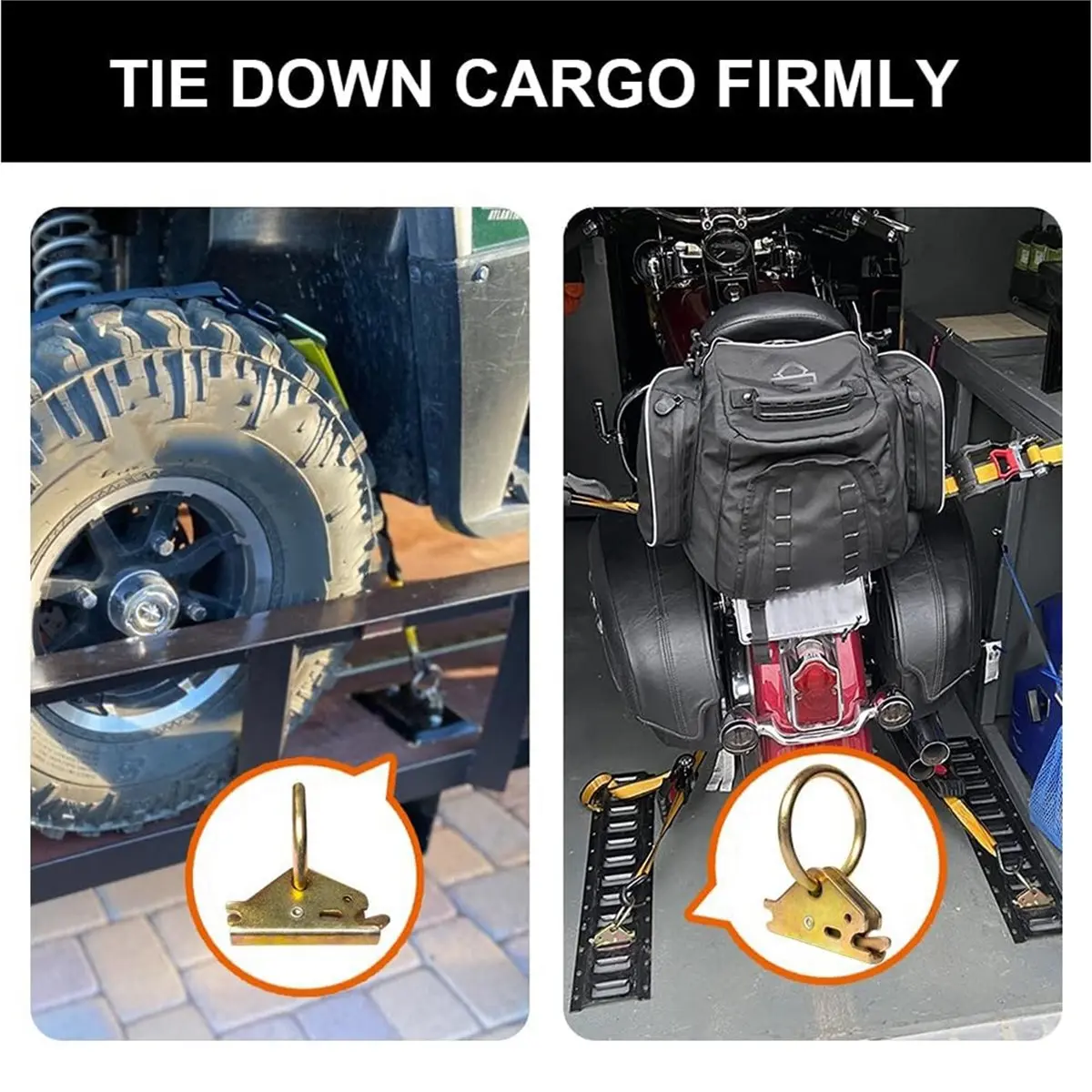 

20 PCS Heavy Duty E-Track Tie Down O Ring E-Track Ring for E-Track Tie Down Rail/Single System