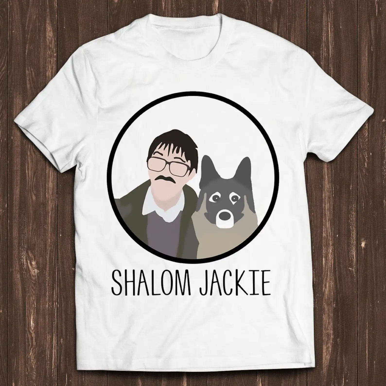 Shalom Jackie y Night Dinner Parody Retro Film Gamer Meme Movie Music Cool Gift Tee T Shirt C251