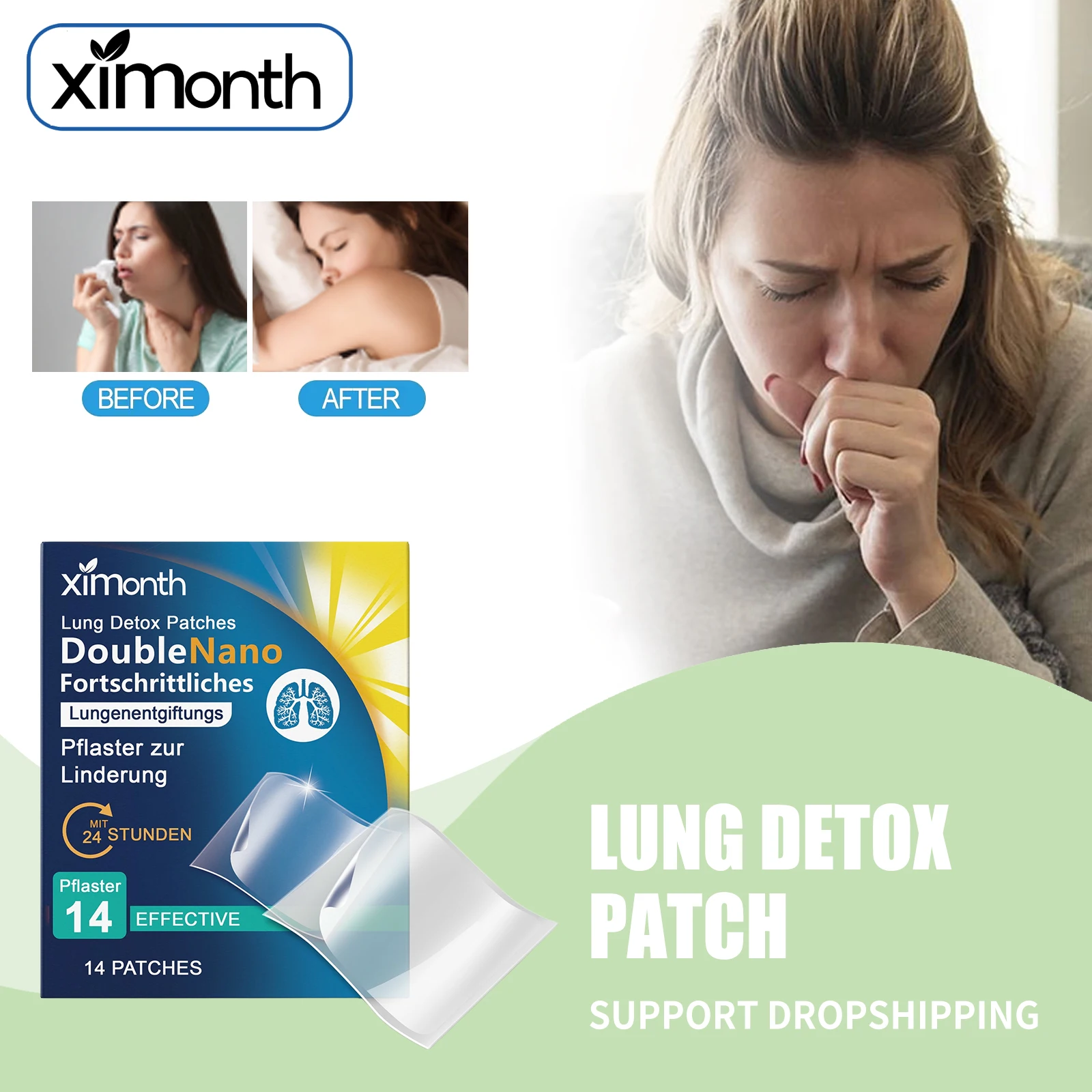 

Lung Cleanse Detox Patches Relieve Coughing Clear Mucous Improve Breath Polypnea Moisturize Lung Function Enhancement Stickers