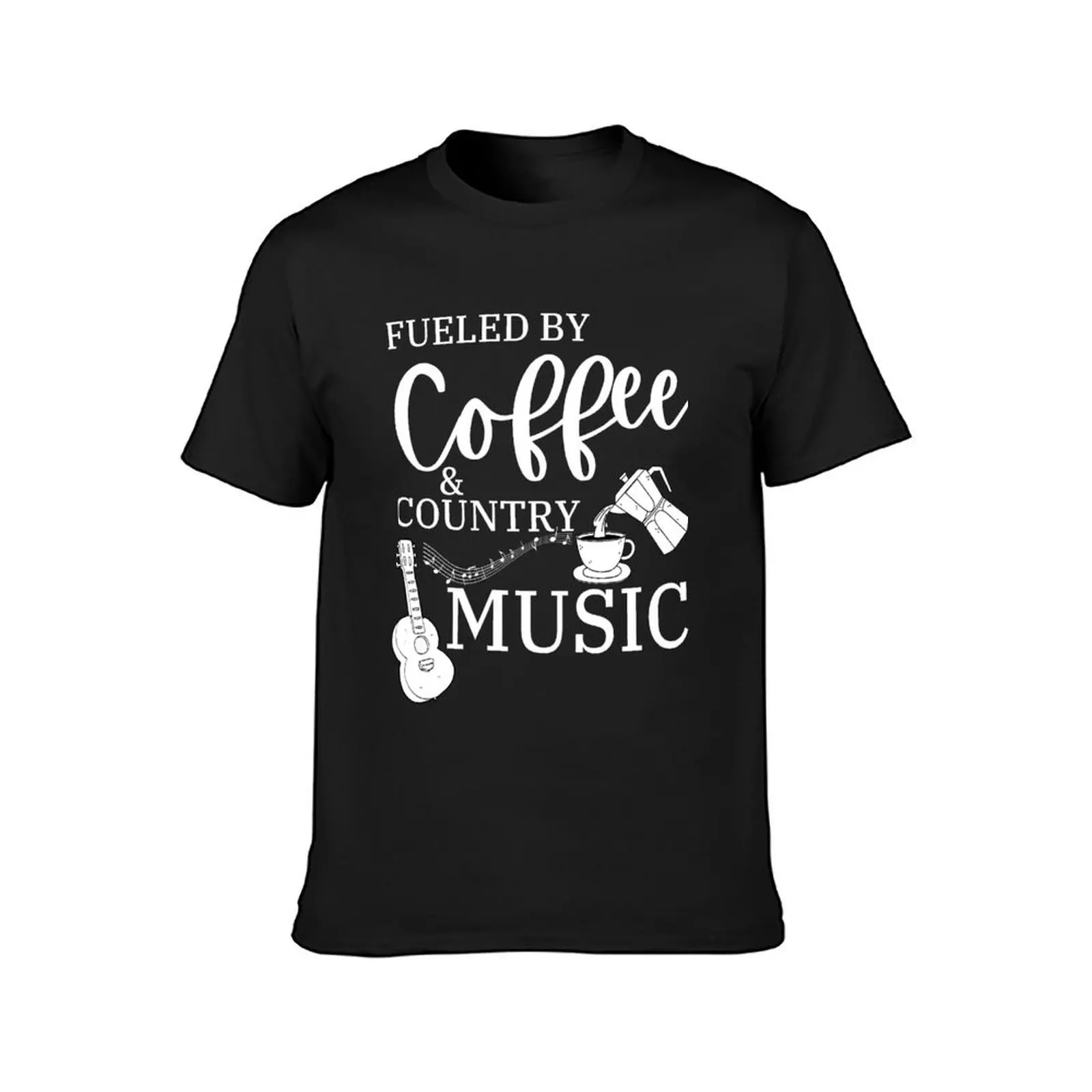 Fueled By Coffee And Country Music T-shirt boys animal print customizeds tees mens workout shirts