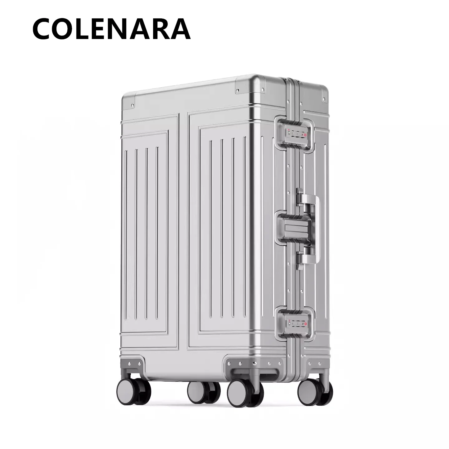 COLENARA Rolling Suitcase Full Aluminum Magnesium Alloy Boarding Box Men's Business Trolley Case 20