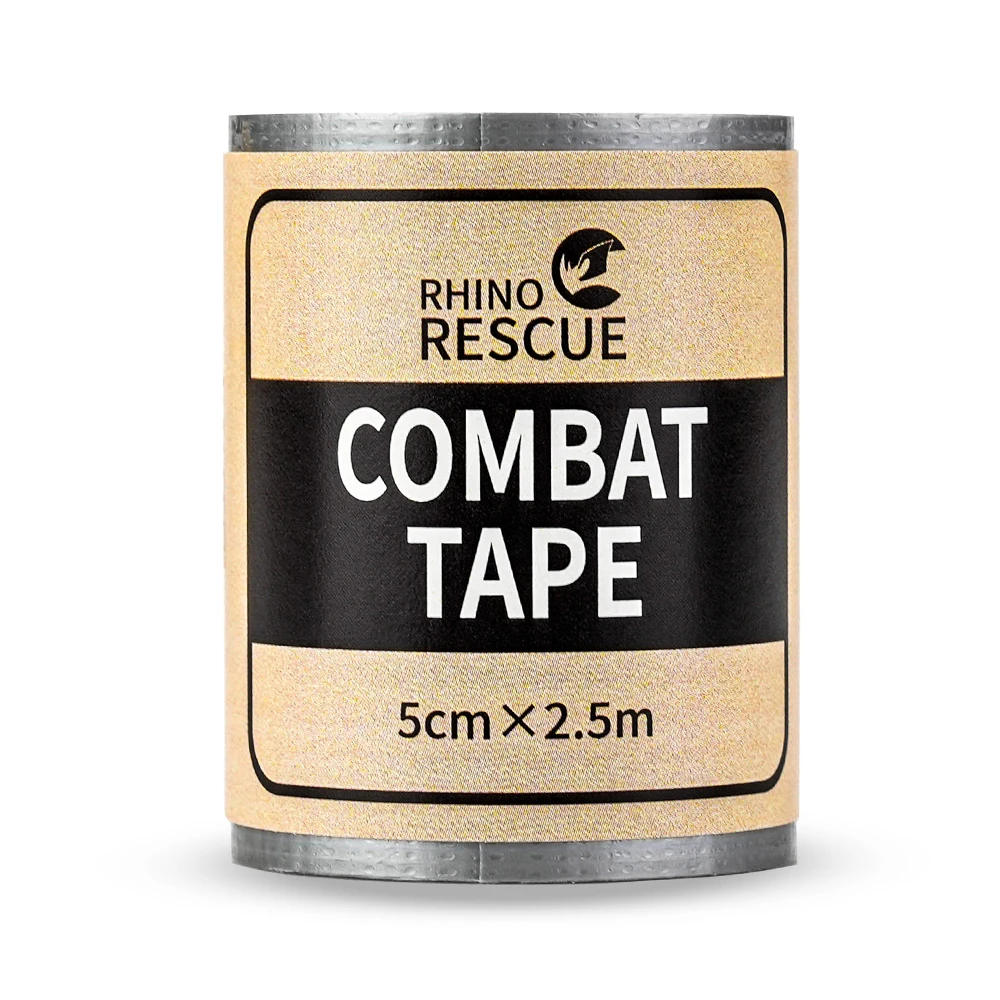 RHINO RESCUE Duct Tape,Waterproof , Gray Tape,Silver 5cm*2.5m, Indoor & Outdoor Use, No Residue, Tear by Hand