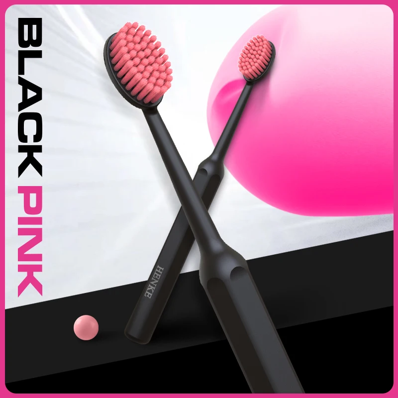 High-end gift box toothbrush, household light luxury fine soft bristles adult handle couple style wide head family pack