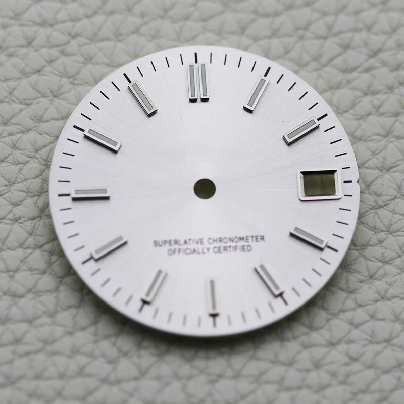 28 5mm Cadran Sunburst Yellow Date Just Dial NH35 S Logo Dress Watch Face DIY Mod Repair Parts