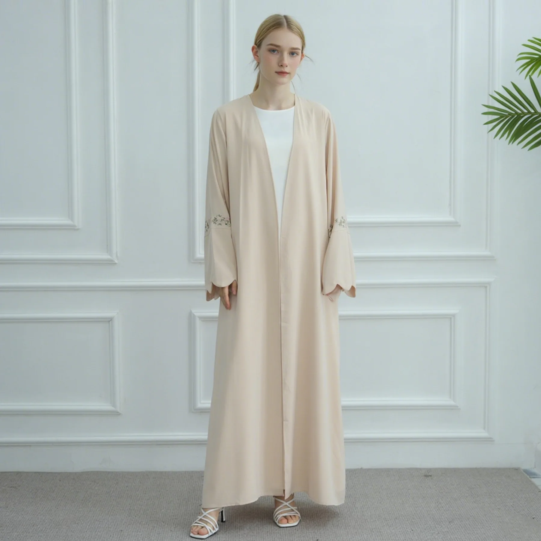 

Women Dress Open Abaya Ramadan Eid Muslim Embroidery Party Dresses Cardigan Robe Morocco Dubai Kaftan Islam Vestidos Jalabiya