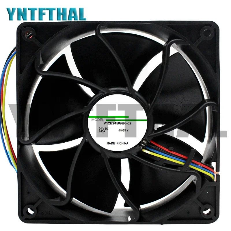 V12E24BGB5-52  DC 24V 1.40A 120x120x38MM 3-Wire Square Fan Cooler