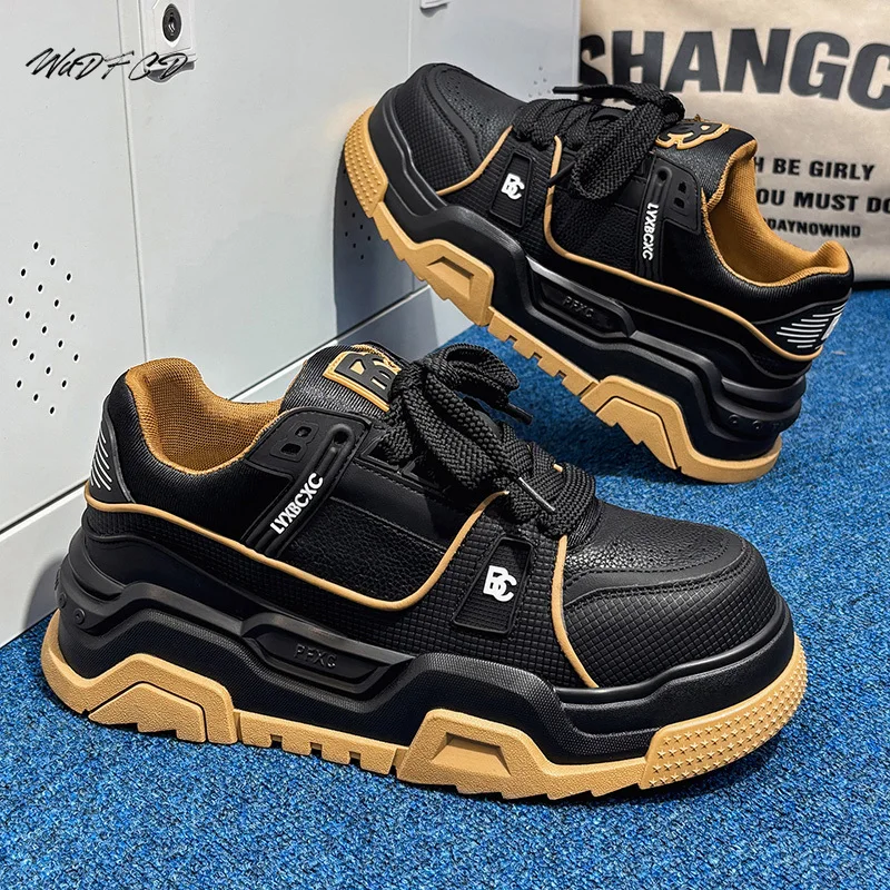 

Chunky Sneakers Mens Designer Easy Matching Board Shoes Fashion Casual Leather Breathable Height Increased Platform Sports Shoes
