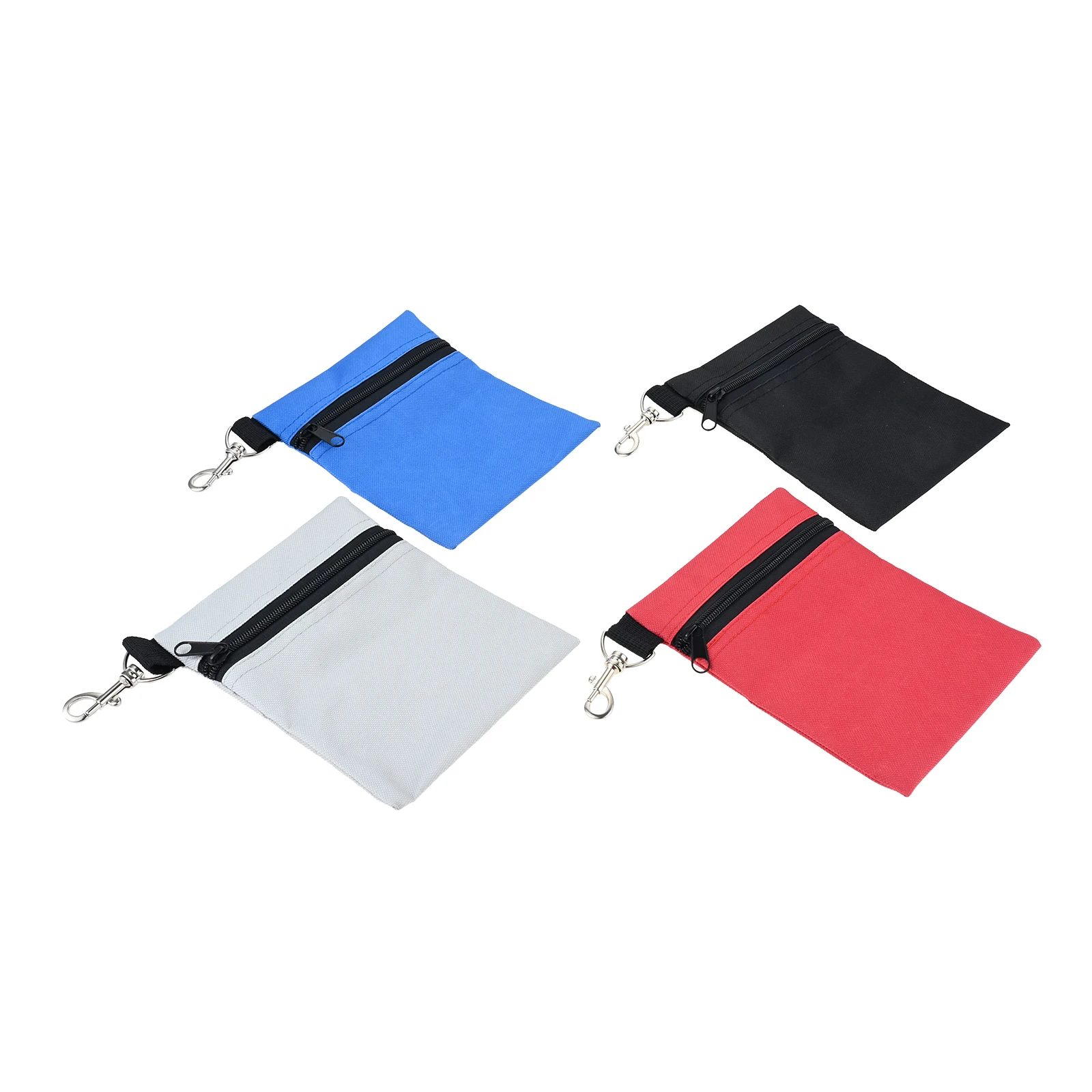 3 Pcs Golf Tee Bag Nylon & Metal Wear-resistant 17 X 14cm Golf Ball Pouch Golf Ball Holder for Outdoor Activities Sports Travel