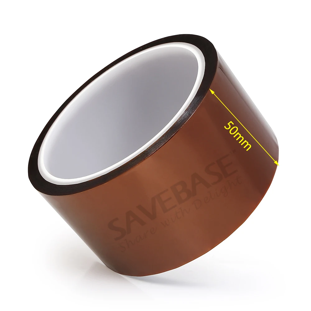 

SAVEBASE 50MM 33M 100ft Polyimide Kapton Anti-Static High Temperature Heat Resistant Tape